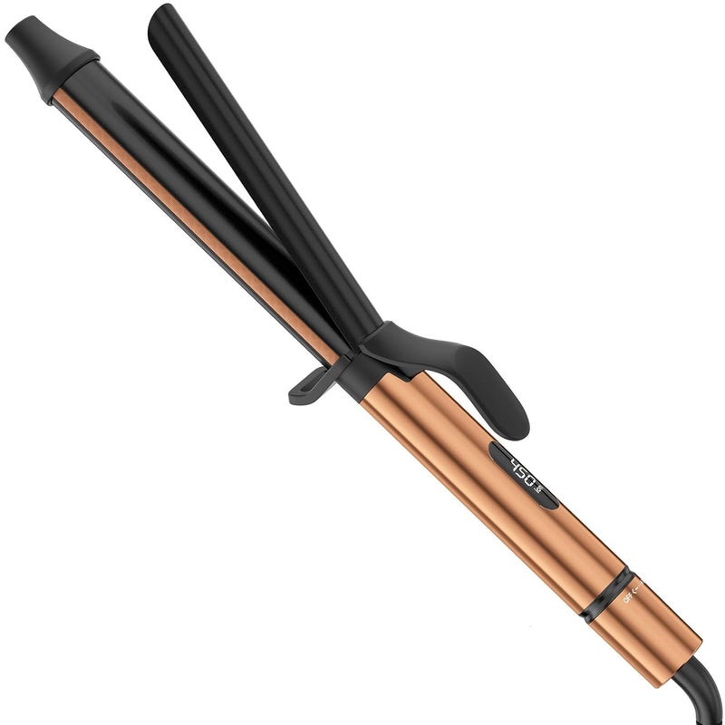 MESCOMB 1.25 inch Long Barrel Curling Iron, Extra-Long Curling Wand with 8 Heat Settings, Ceramic Curling Iron for Smooth and Lasting Styling,Suitable for All Hair Types, Dual Voltage Damage-Free Styling - Image 1